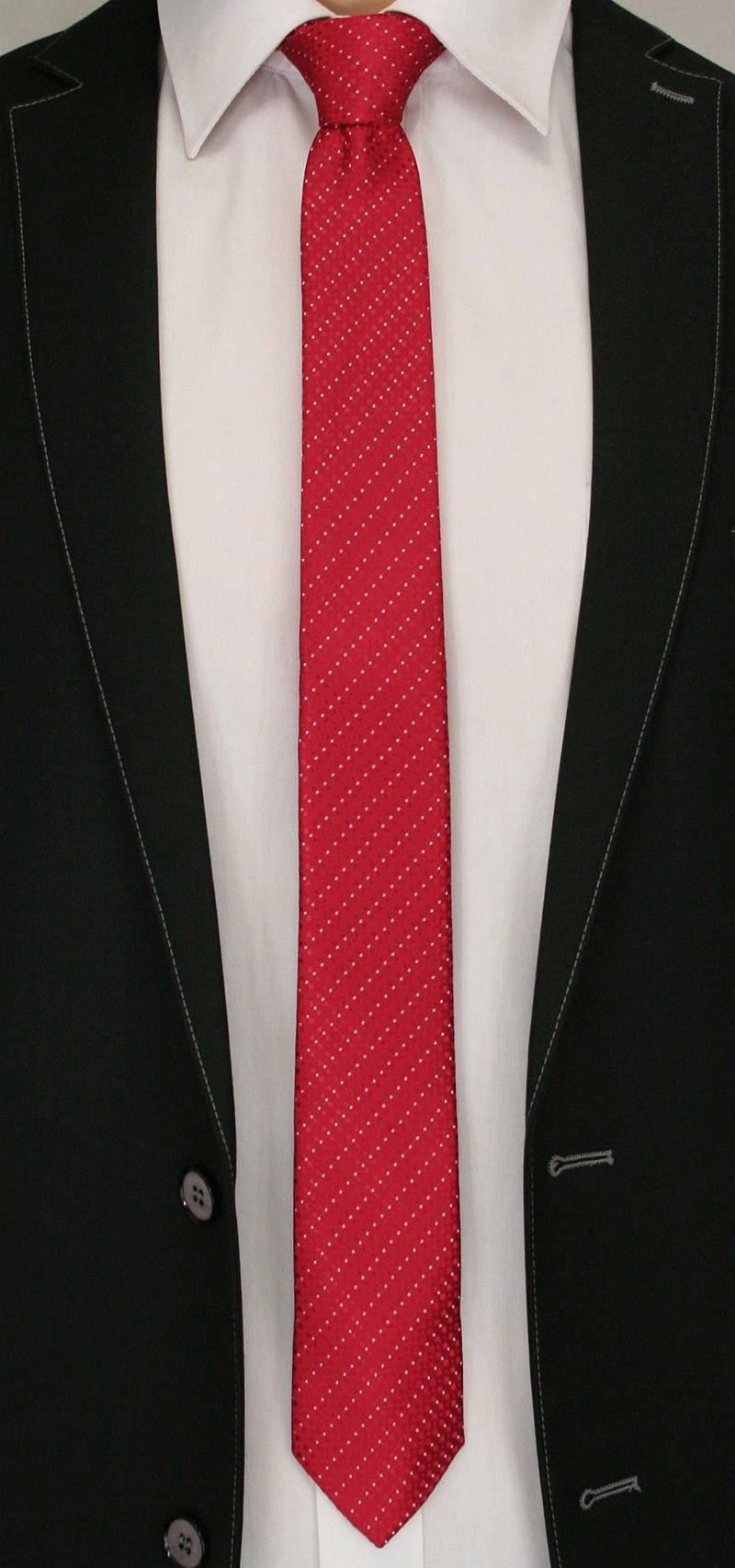 Krawat Męski, Czerwony - Angelo di Monti