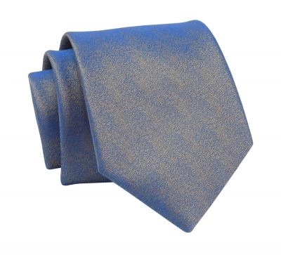Krawat Niebiesko-Beżowy, Melanżowy, 7 cm, Elegancki, Klasyczny, Męski -ALTIES