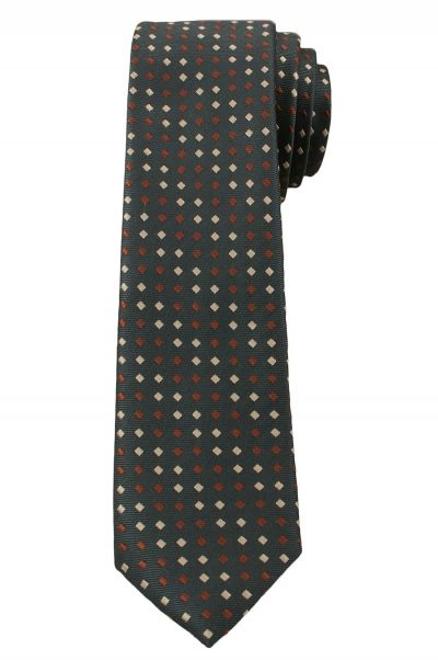 Krawat Męski, Beżowo-Brązowe Romby - 6 cm - Angelo di Monti, Kolorowy