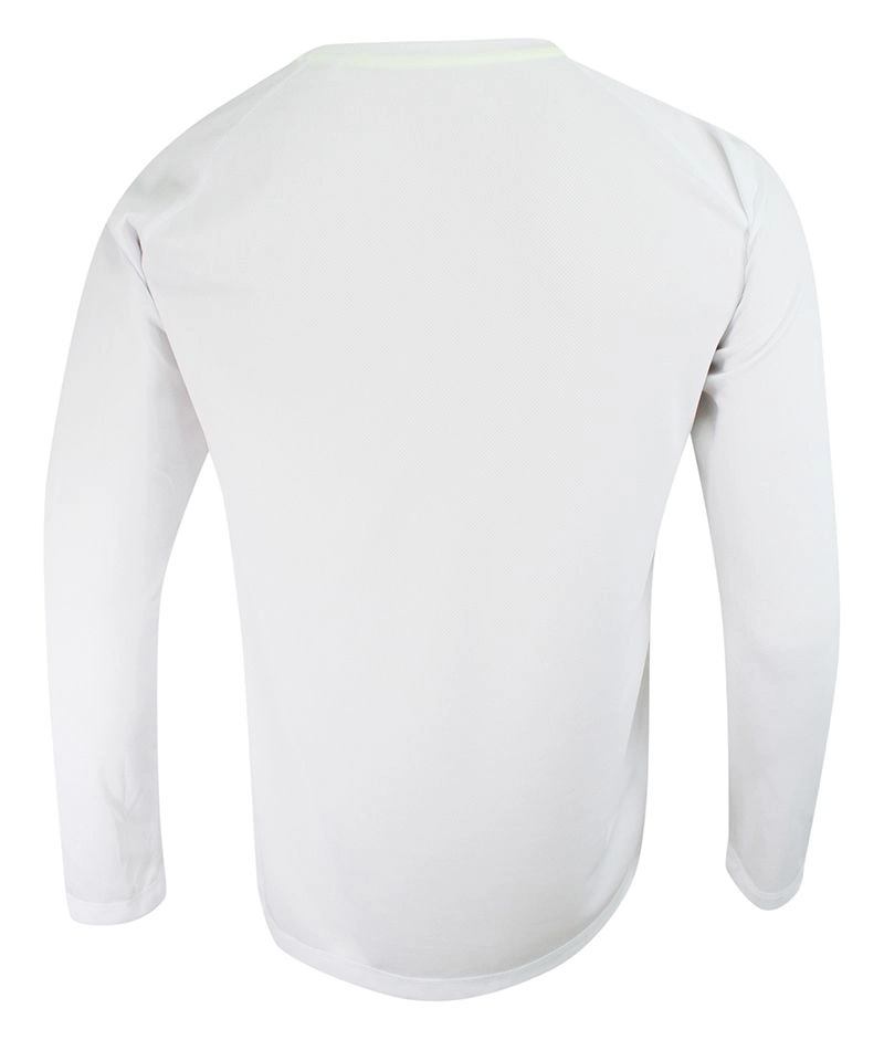Longsleeve Sportowy, Koszulka, T-shirt z Długim Rękawem, Biały, ACTIVE-DRY Poliester