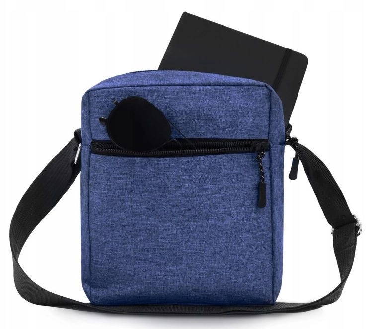 Męska, Materiałowa Torebka, Saszetka, Listonoszka - Pako Jeans - Granat