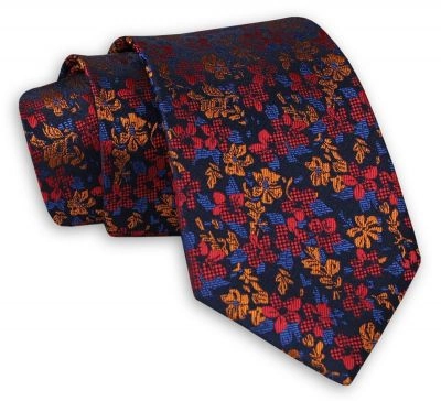 Męski Krawat w Kolorowe Kwiaty - Chattier