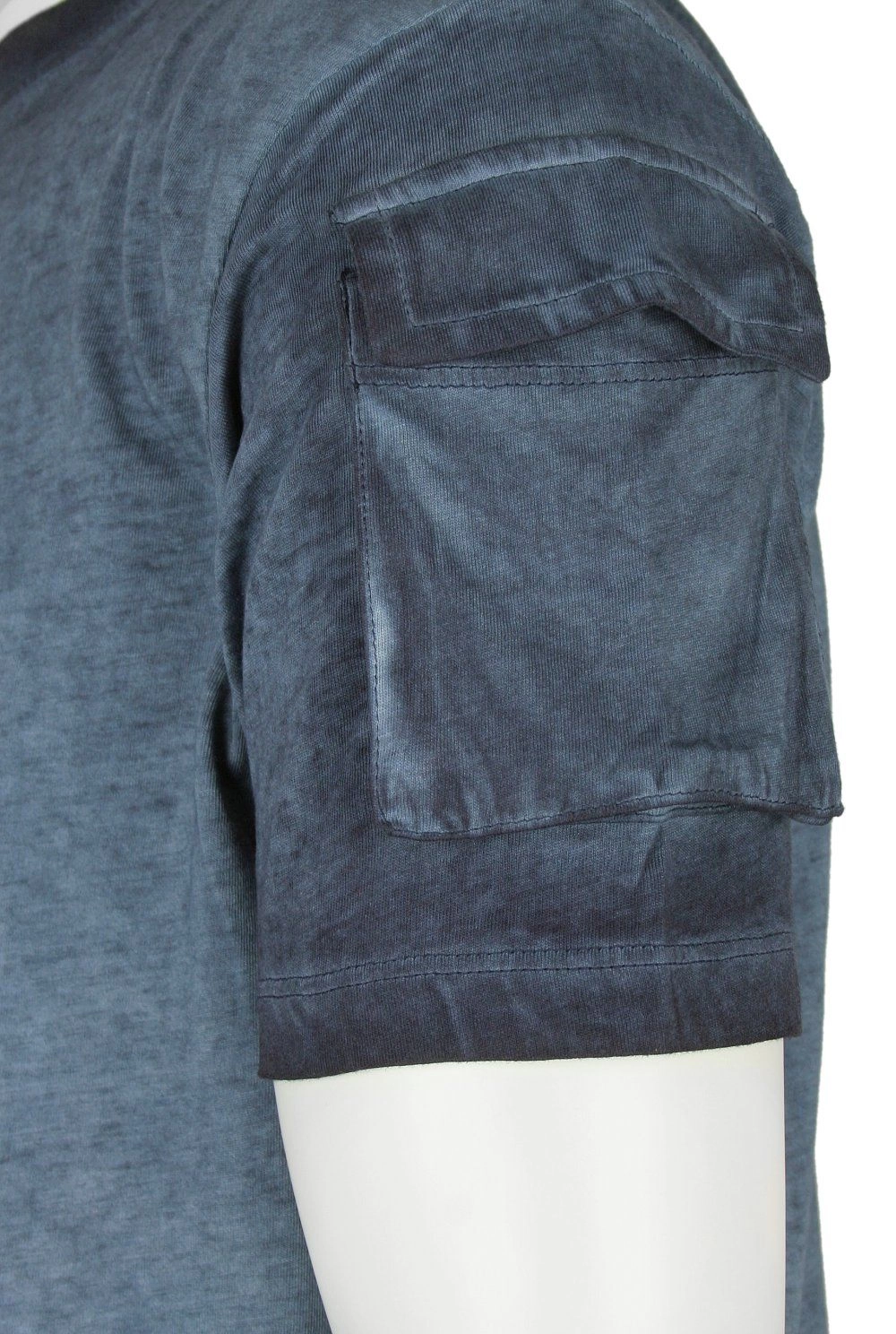 Męski T-Shirt - Vintage Look - Brave Soul - Granatowa