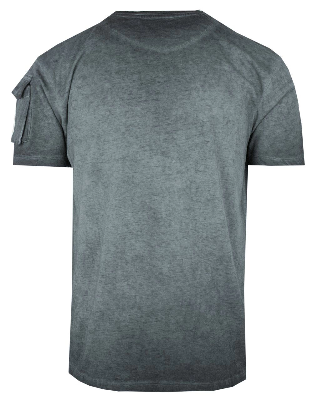 Męski T-Shirt - Vintage Look - Brave Soul - Stalowa