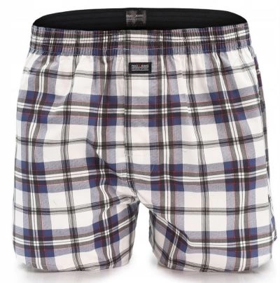 Męskie Bokserki Bawełniane - Pako Jeans - w Kratę