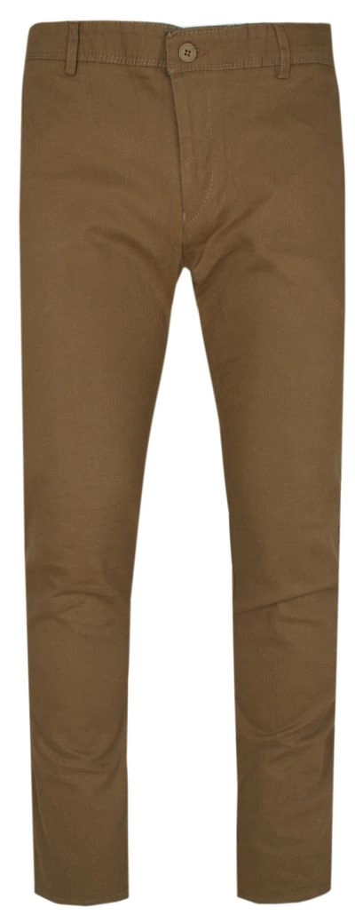 Męskie Spodnie Chinos marki Rigon – Bawełna z Elastanem – Slim Fit - Camel