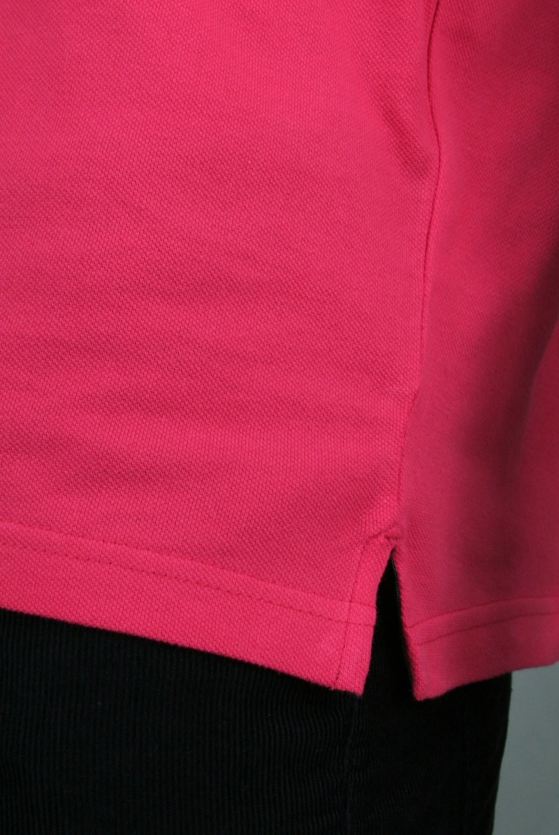 Różowa Koszulka Polo z Kieszonką - 100% BAWEŁNA - Chiao, Męska