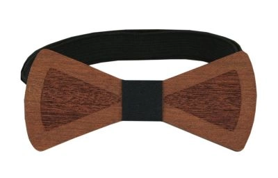 Mucha Drewniana z Ramką, Obwódką, Boho, Rustykalna, Męska, Casualowa -BOW BOW TIES