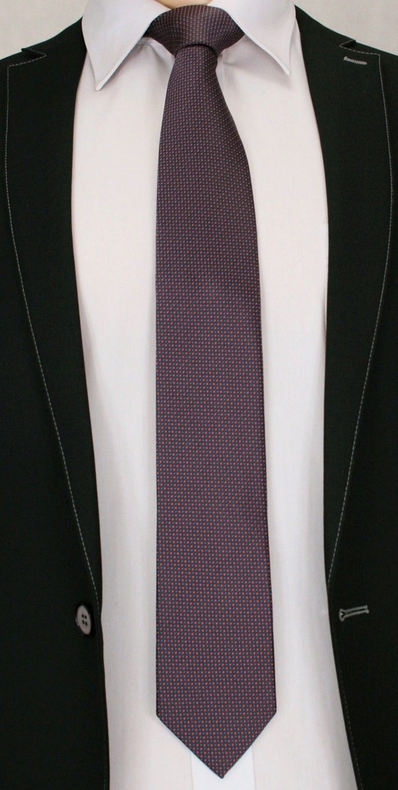 Uniwersalny Krawat Męski z Delikatnym Deseniem - Chattier - Neutralny Kolorystycznie