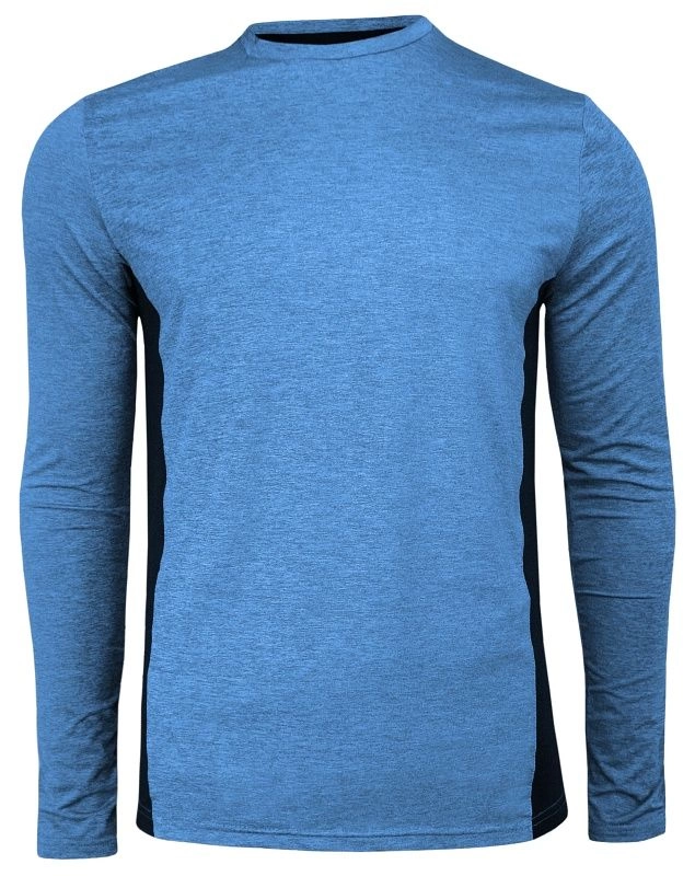 Niebieski T-shirt (Koszulka), Długi Rękaw, Longsleeve -Brave Soul- Termoaktywny, Wyszczuplający
