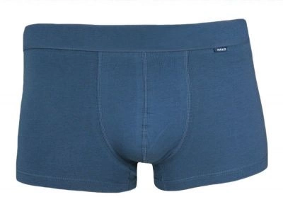 Niebieskie Klasyczne Męskie Bokserki, Bawełna z Elastanem -PAKO JEANS- Obcisłe