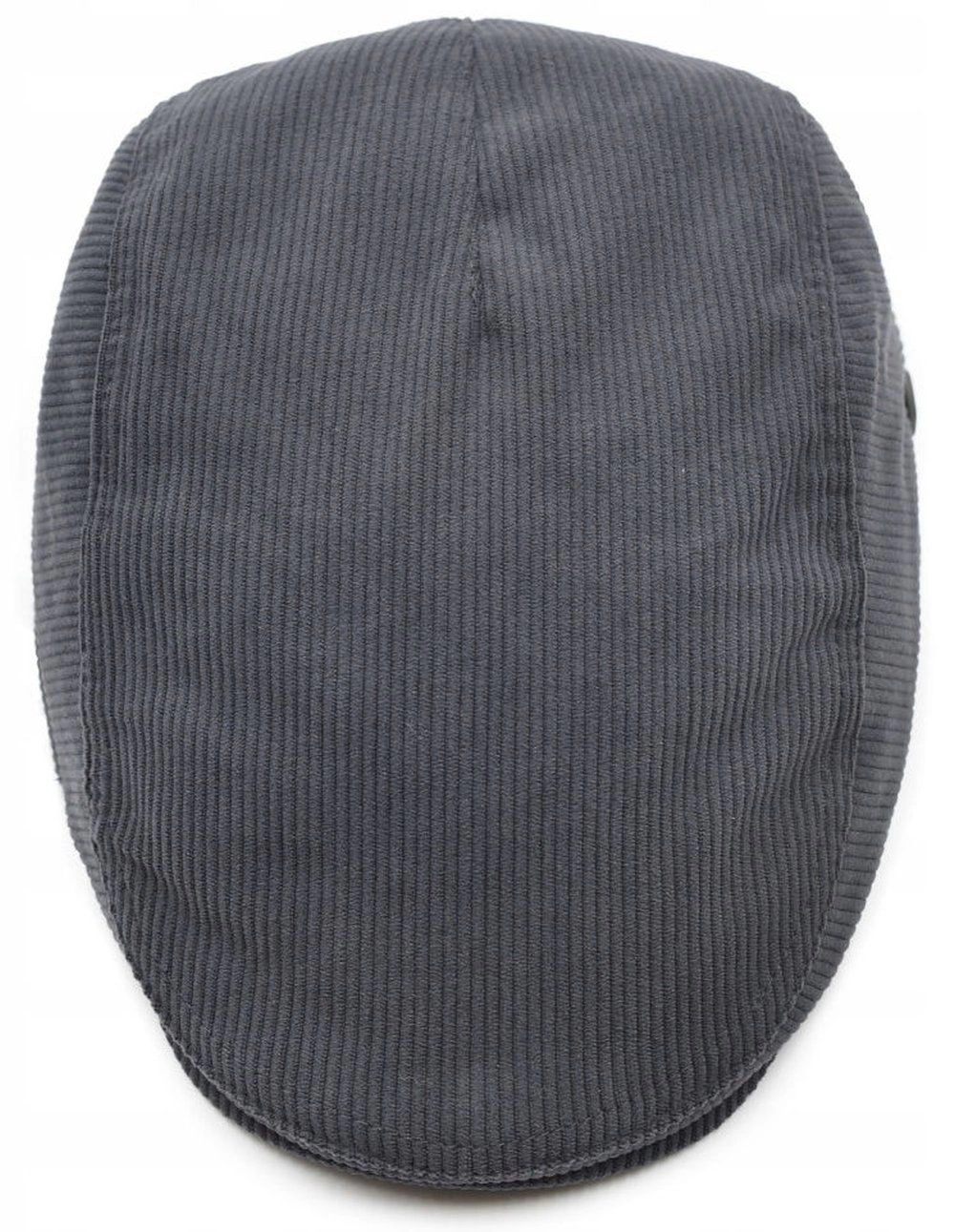 Ocieplany, Sztruksowy Kaszkiet - Pako Jeans - Popielaty
