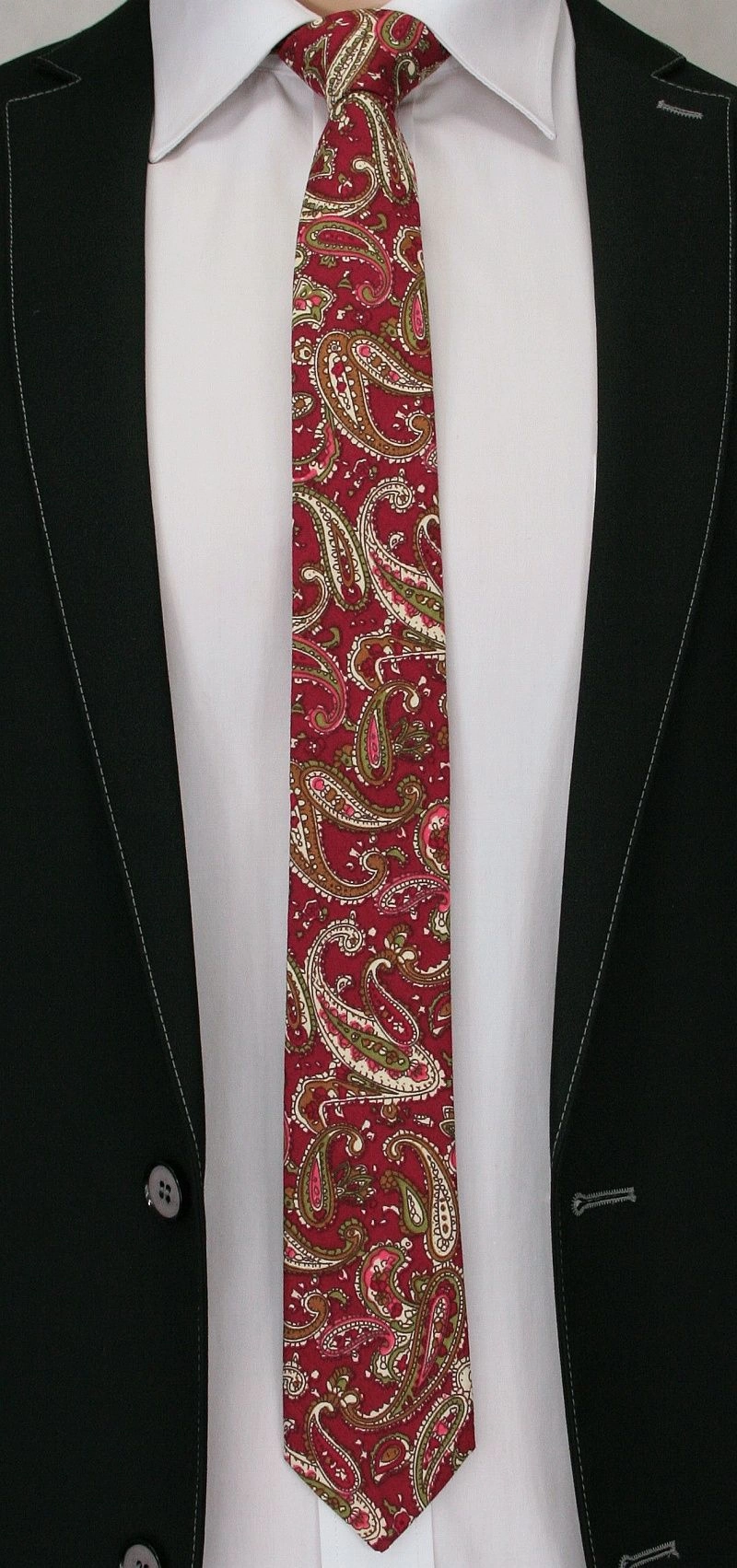 Oryginalny Krawat Męski- 6 cm - Alties, Wzór Paisley
