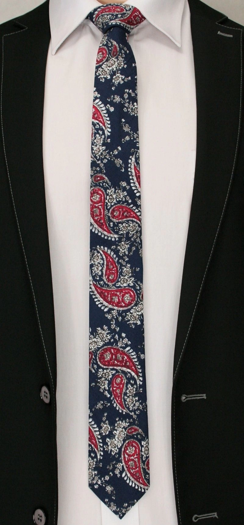 Oryginalny Krawat Męski - 6 cm - Alties, Wzór Paisley