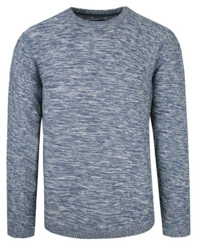 Oryginalny Sweter Męski Pioneer – Bawełna – Melanżowa Tkanina - Niebieski