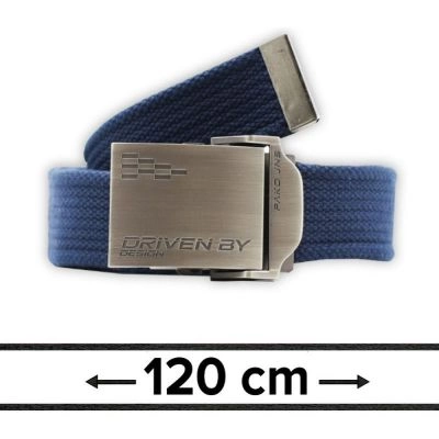 Pasek Materiałowy, 120 cm, Militarny Granatowy Solidny, Klamra Zamykana Manualnie -Pako Jeans