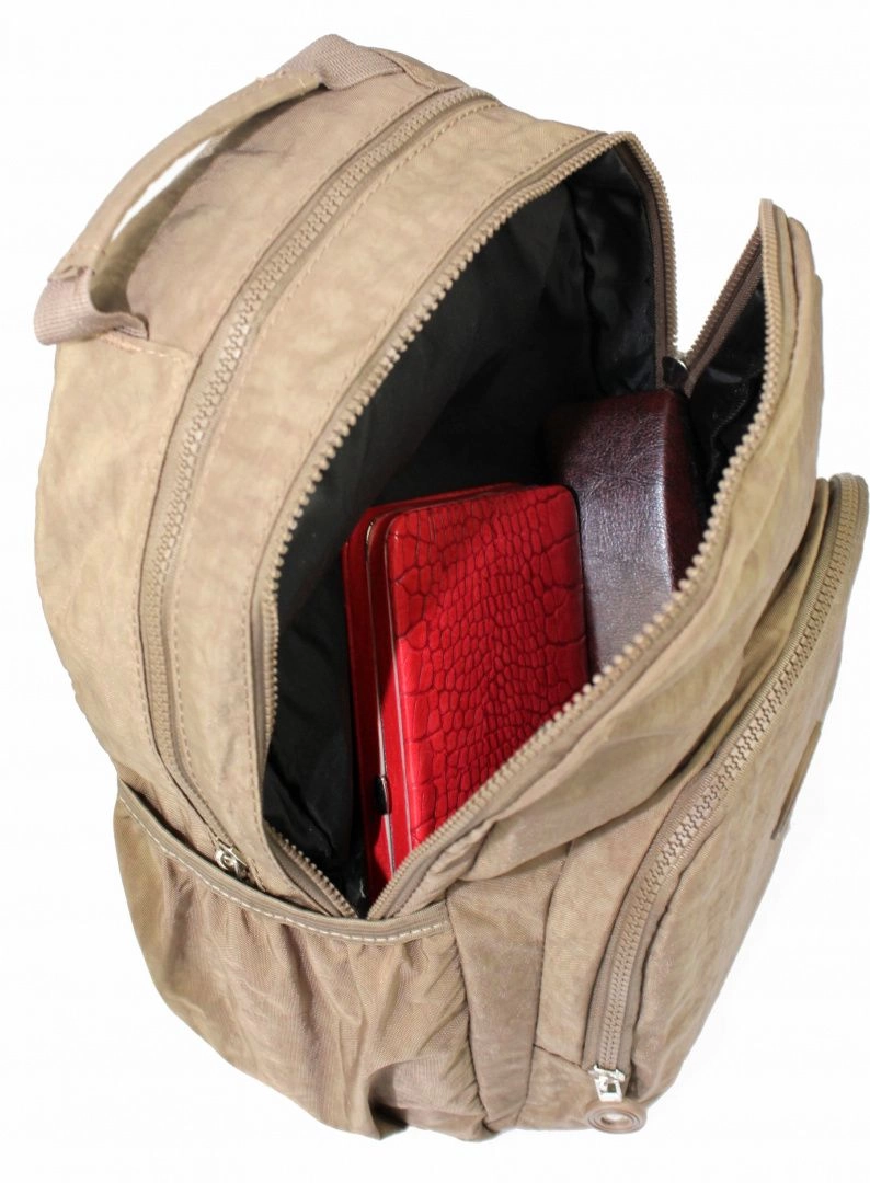 Plecak, Brązowy Materiałowy, Solidny, Mieści A4 -BAG STREET
