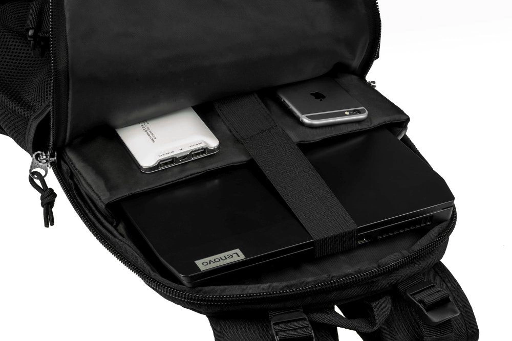 Plecak Czarny, Pojemny, Męski, Sportowy, Regulowane Zapięcie, z Portem USB -STARTER
