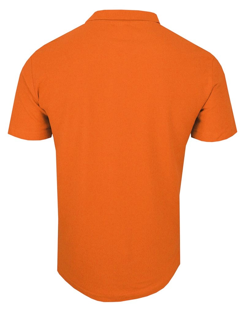 Pomarańczowa Bawełniana Koszulka POLO -STEDMAN- Męska, Krótki Rękaw, z Kołnierzykiem, Casualowa