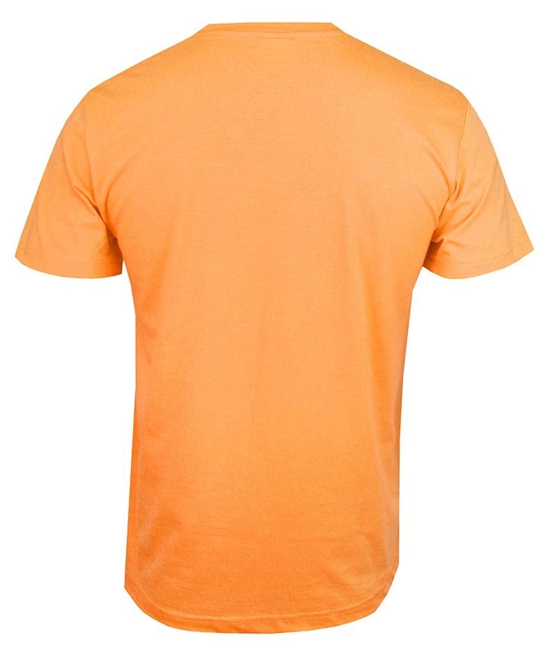 Pomarańczowy Bawełniany T-Shirt Męski Bez Nadruku -STEDMAN- Koszulka, Krótki Rękaw, Basic, U-neck