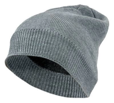 Popielata Męska Jesienno-Zimowa Czapka, Ciepła, Uniwersalny Rozmiar, z Kożuchem