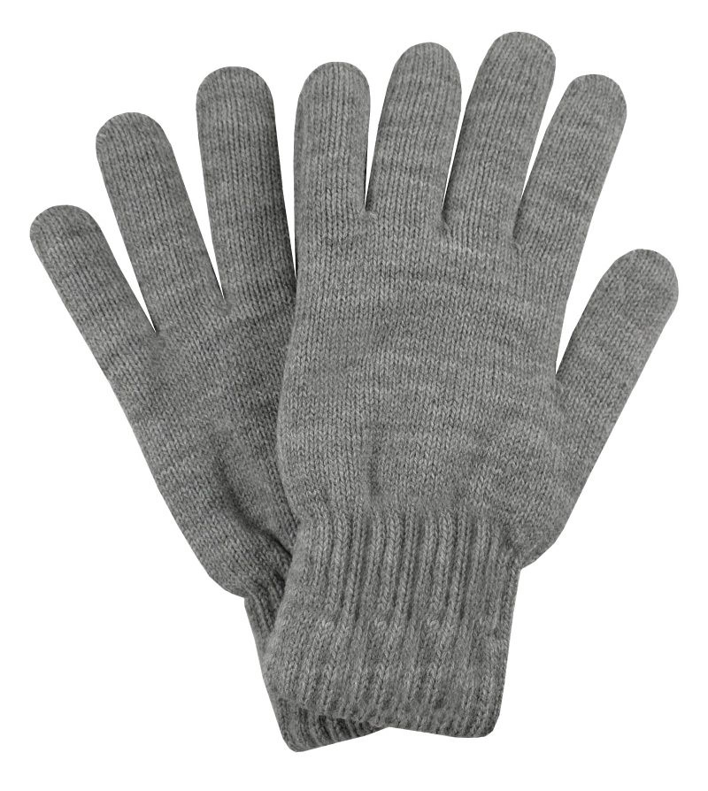 Popielate Męskie Rękawiczki ze Ściągaczem -Pako Jeans- Jesienno-Zimowe, Ciepłe, Dwuwarstwowe