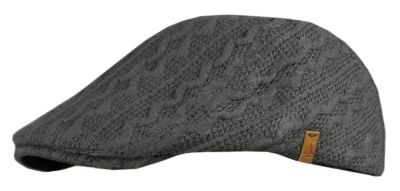 Przejściowy, Lekko Ocieplony Kaszkiet - Alties - Dziergany Materiał (KNIT) -  Popiel