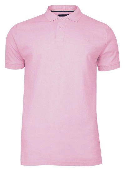 Różowa Bawełniana Koszulka POLO -Adriano Guinari- Męska, Krótki Rękaw, z Kołnierzykiem, Casualowa