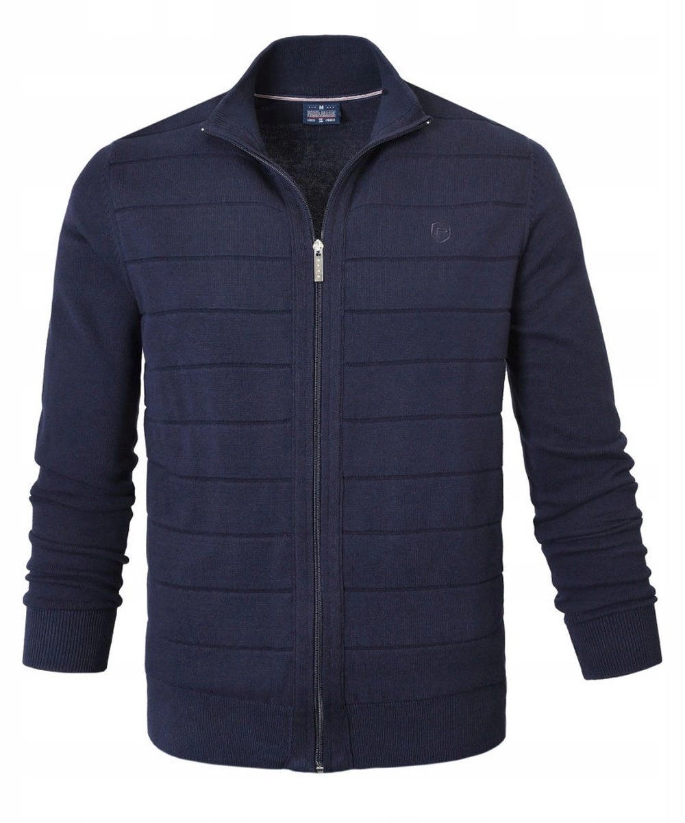 Rozpinany Sweter Męski (Kardigan)  - Pako Jeans - Granatowy