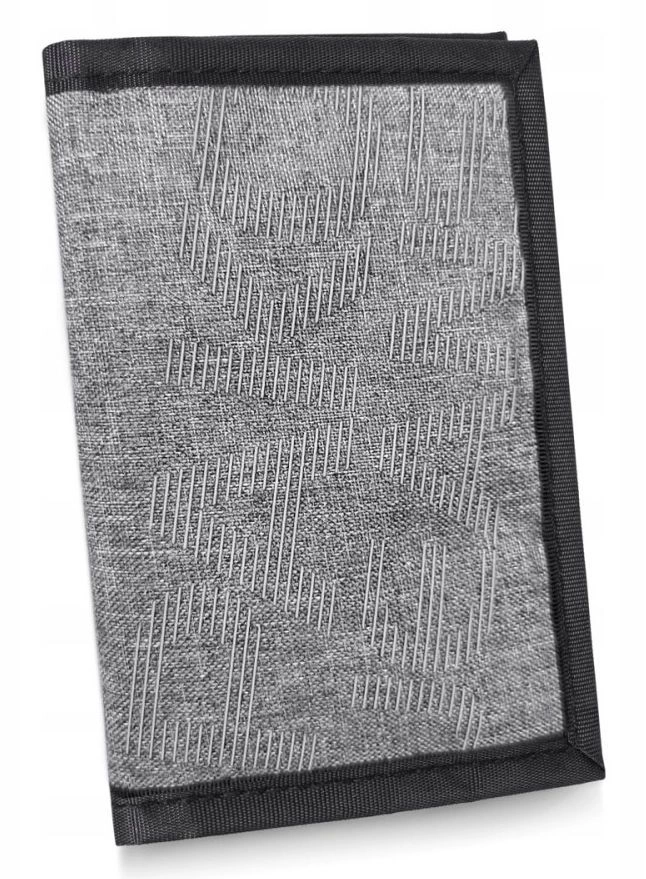 Sportowy, Miękki Portfel z Materiału - Pako Jeans - Popielaty