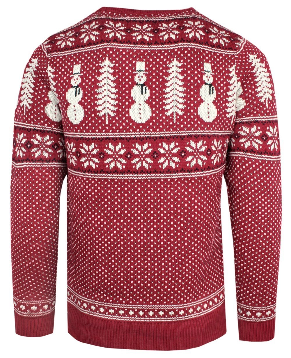 Sweter Świąteczny w Norweski Wzór - Czerwony