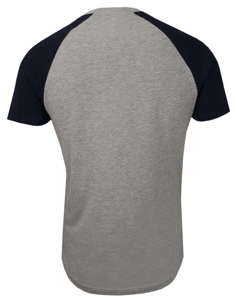 Szaro-Czarny Bawełniany T-Shirt Męski -Brave Soul- Koszulka, Krótki Rękaw, Logo