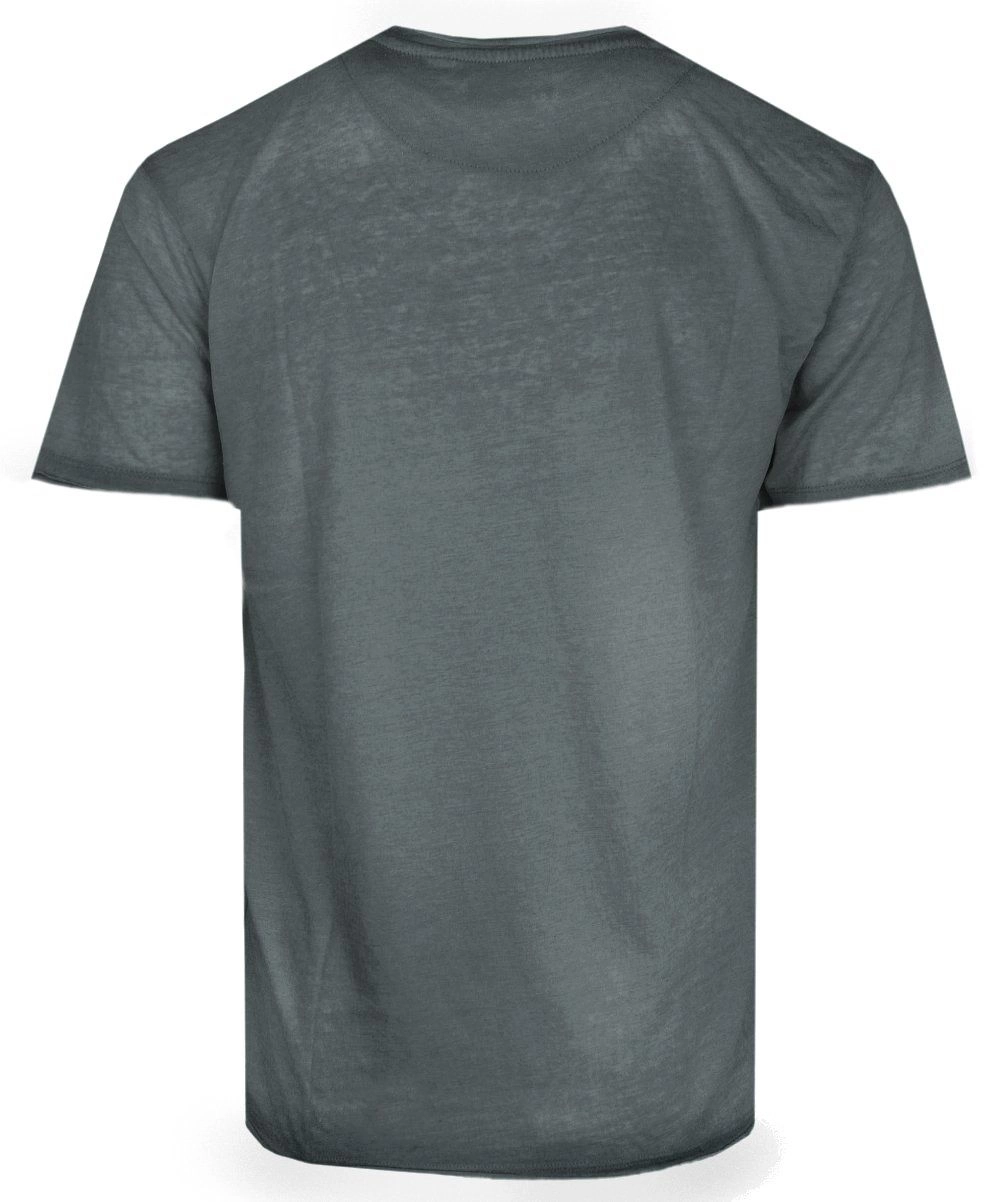 T-Shirt - Bawełniana Tkanina w Stylu Vintage - Brave Soul - Stalowa