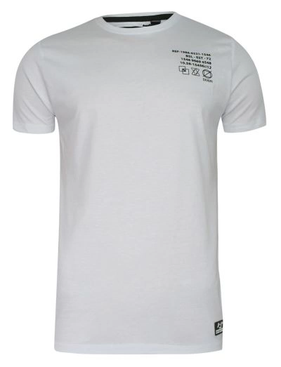 T-Shirt Bawełniany Biały z Nadrukiem, Męski, Koszulka, Krótki Rękaw -Brave Soul