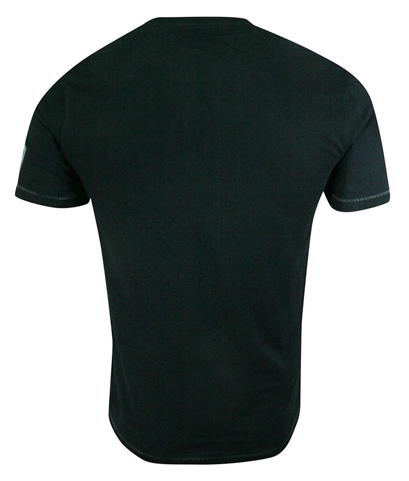 T-shirt Bawełniany, Czarny z Nadrukiem, LIMIT IS YOUR MIND, Męski, Krótki Rękaw, U-neck -PAKO JEANS