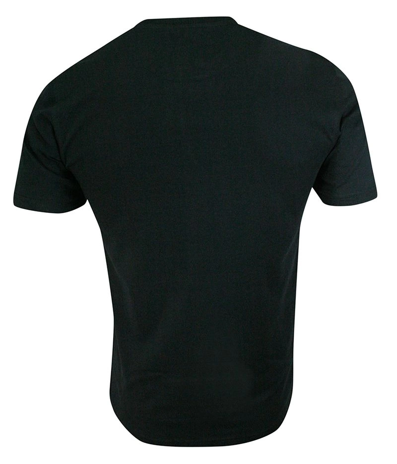 T-shirt Bawełniany, Czarny z Nadrukiem, Męski, Krótki Rękaw, U-neck -PAKO JEANS