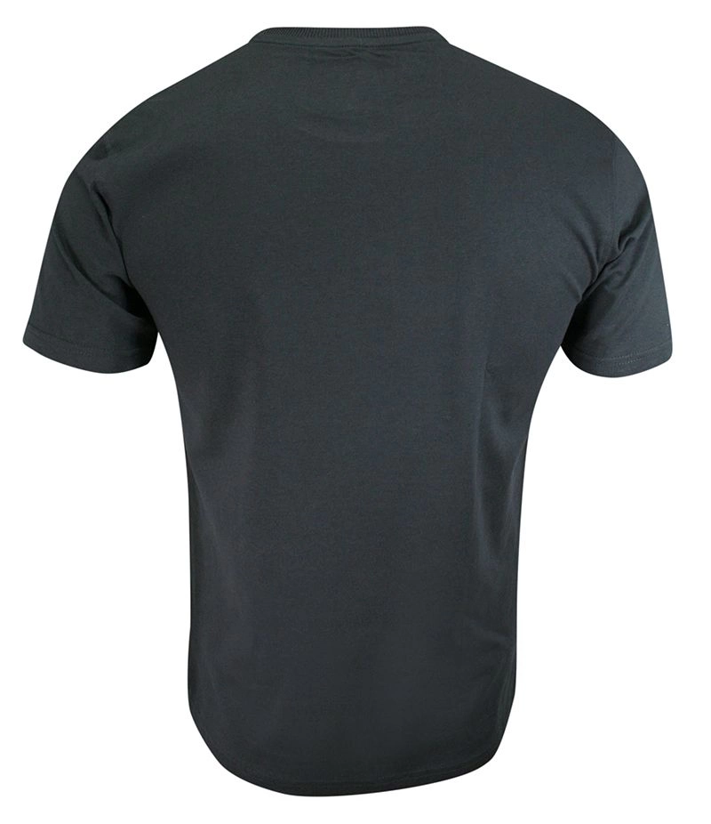 T-shirt Bawełniany, Grafitowy z Nadrukiem Geometrycznym, Męski, Krótki Rękaw, U-neck -PAKO JEANS
