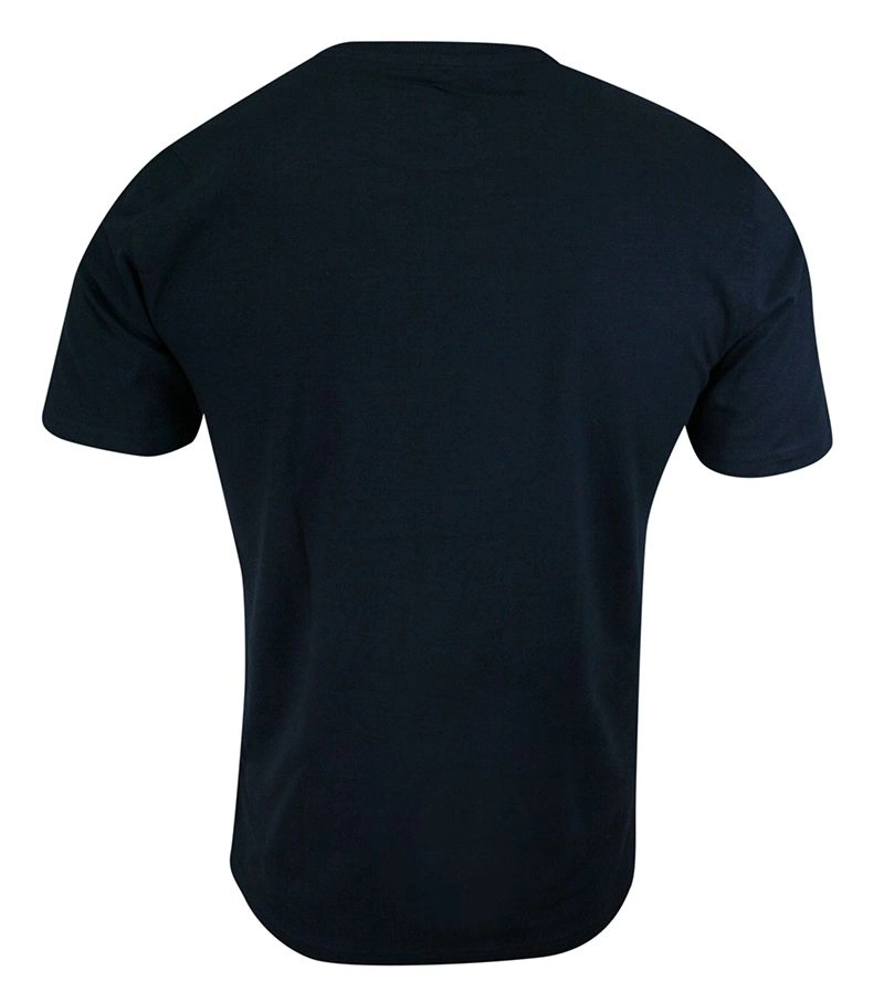 T-shirt Bawełniany, Granatowy z Nadrukiem, Krótki Rękaw, U-neck -PAKO JEANS- Męski