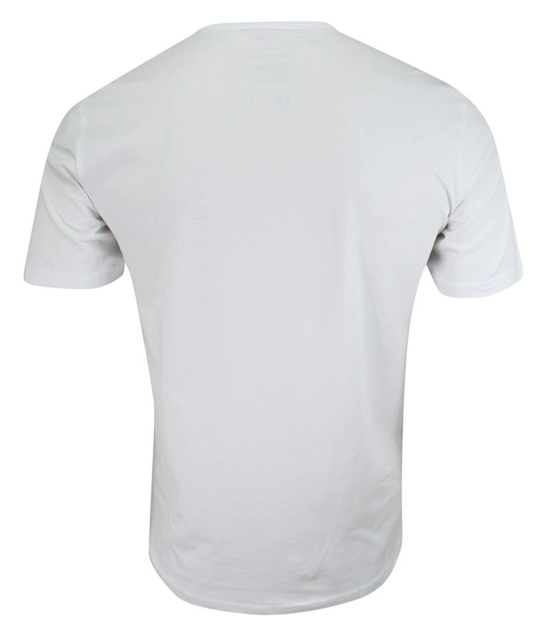 T-shirt Biały Gładki Bawełniany, Męski, Krótki Rękaw, U-neck -PAKO JEANS