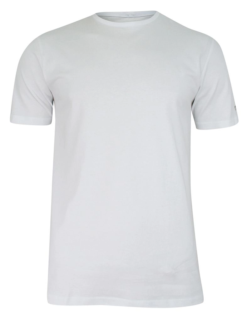 T-shirt Biały Gładki Bawełniany, Męski, Krótki Rękaw, U-neck -PAKO JEANS