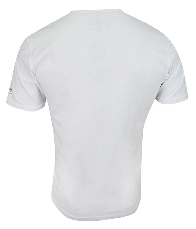 T-shirt Biały z Nadrukiem, Bawełniany, Męski, Krótki Rękaw, U-neck -PAKO JEANS
