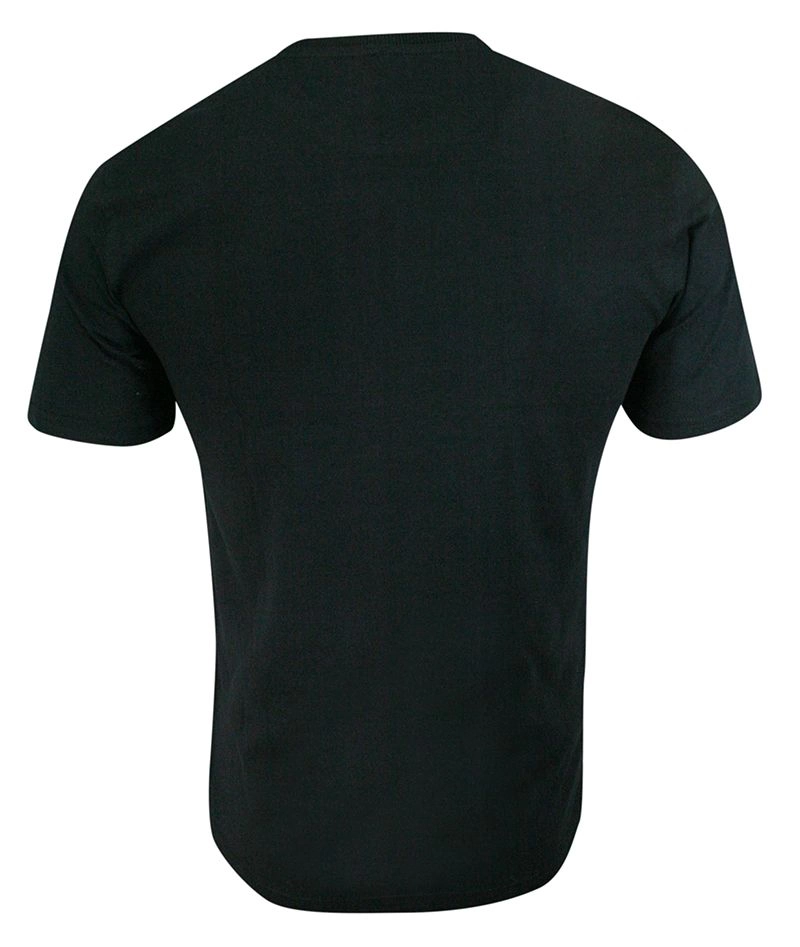 T-shirt Czarny z Nadrukiem, Bawełniany, Męski, Krótki Rękaw, U-neck -PAKO JEANS