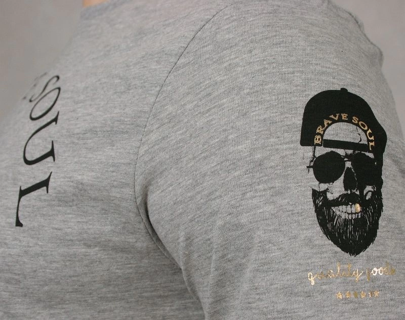 T-Shirt męski (koszulka) - Brave Soul - Hipster z Fajką w Kapeluszu