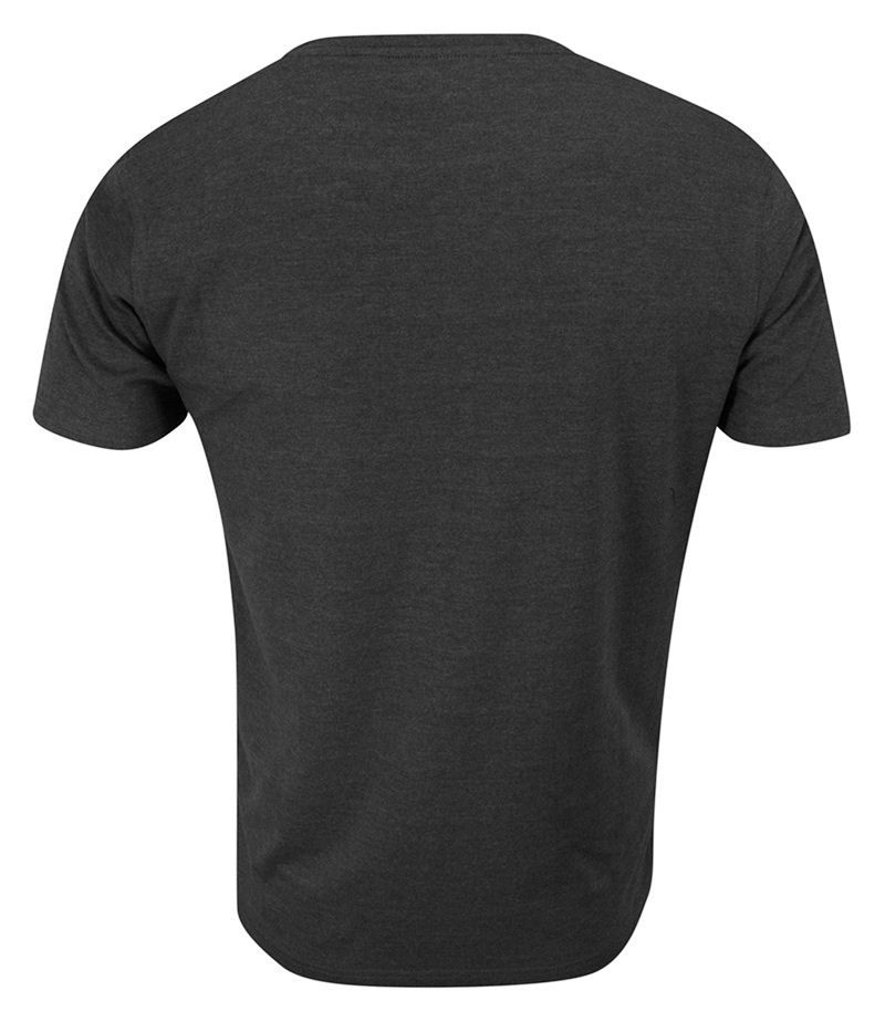 T-Shirt Popielaty Bawełniany Męski Bez Nadruku -Brave Soul- Koszulka, Krótki Rękaw, Basic