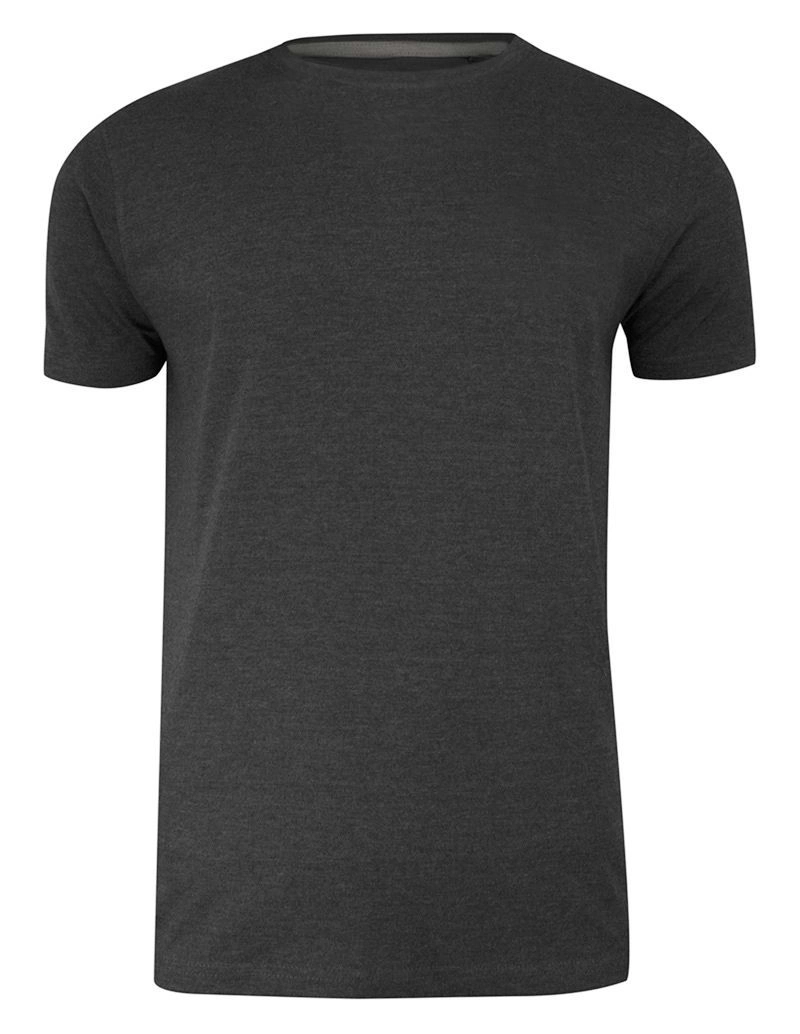 T-Shirt Popielaty Bawełniany Męski Bez Nadruku -Brave Soul- Koszulka, Krótki Rękaw, Basic