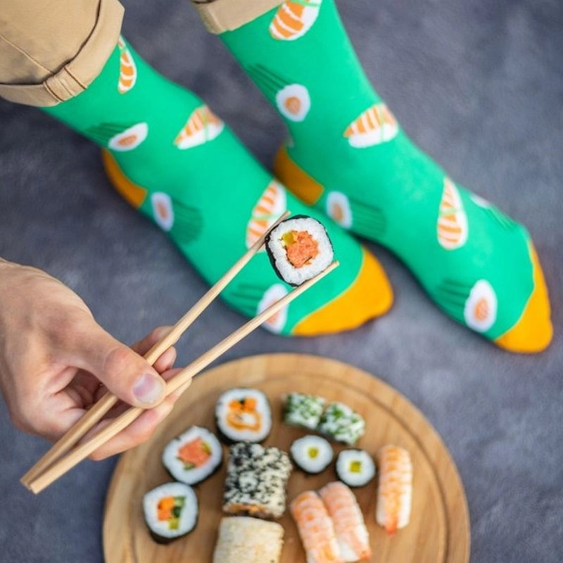 Zielone Skarpetki -MORE- Męskie, Casualowe, w Sushi, Jedzenie, Japońska Kuchnia
