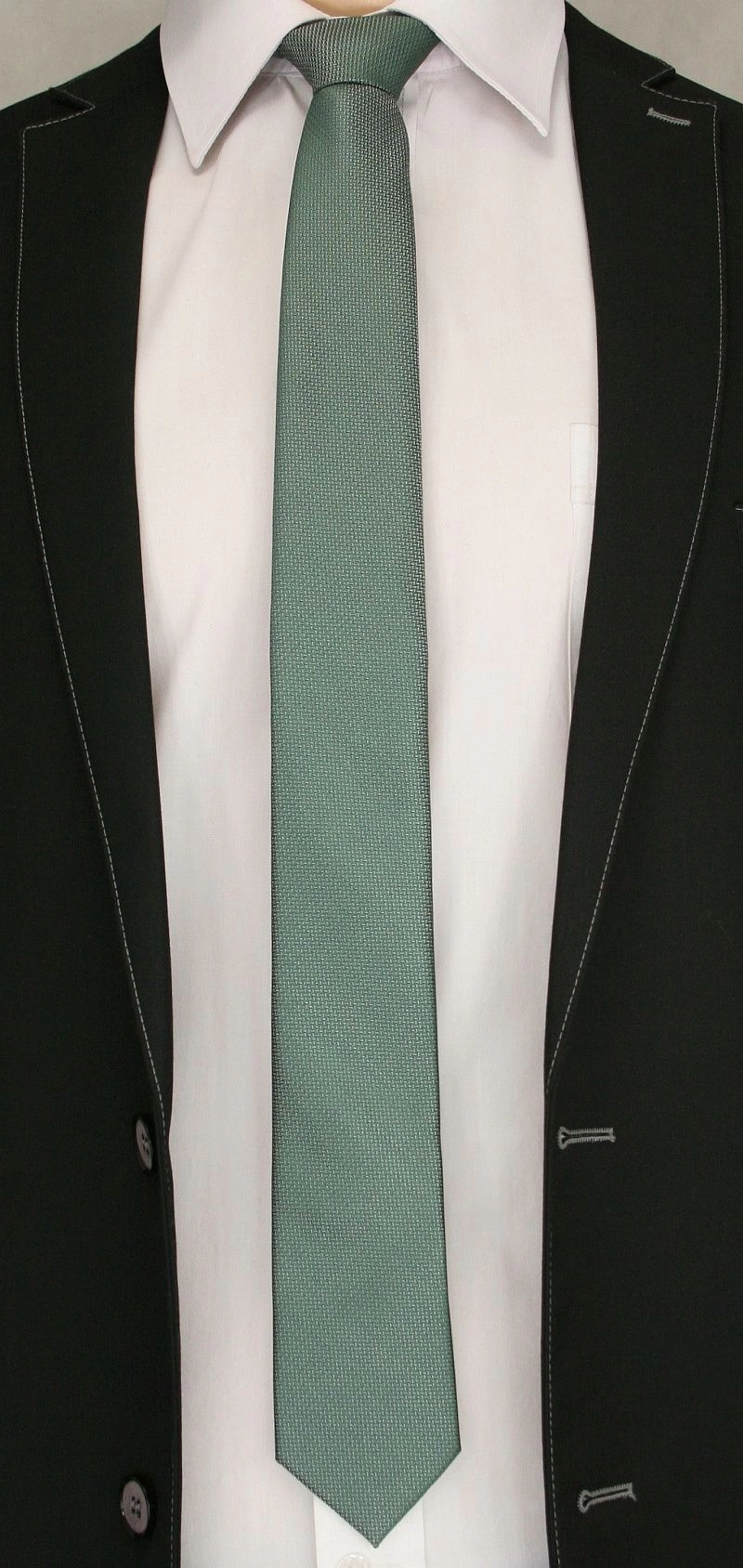 Zielony Elegancki Krawat -Angelo di Monti- 6 cm, Męski, Jednokolorowy