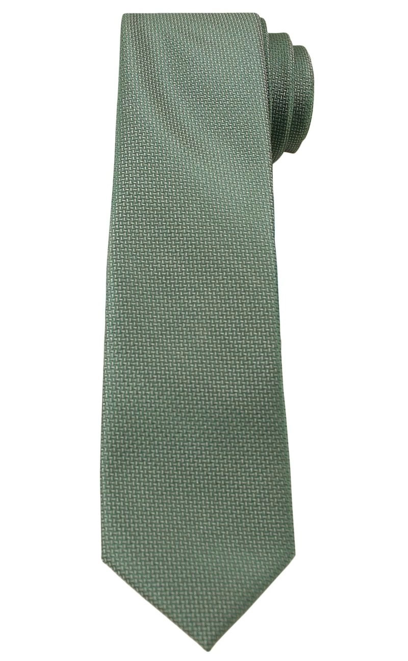 Zielony Elegancki Krawat -Angelo di Monti- 6 cm, Męski, Jednokolorowy