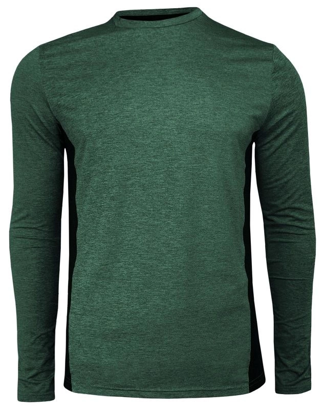 Zielony T-shirt (Koszulka), Długi Rękaw, Longsleeve -Brave Soul- Męski, Termoaktywny, Wyszczuplający