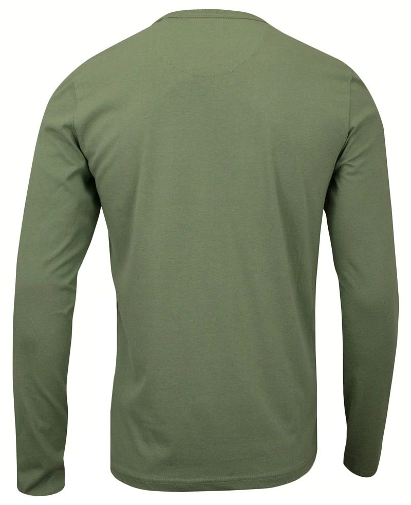 Zielony T-shirt (Koszulka) - Długi Rękaw, Longsleeve - Brave Soul, Męski